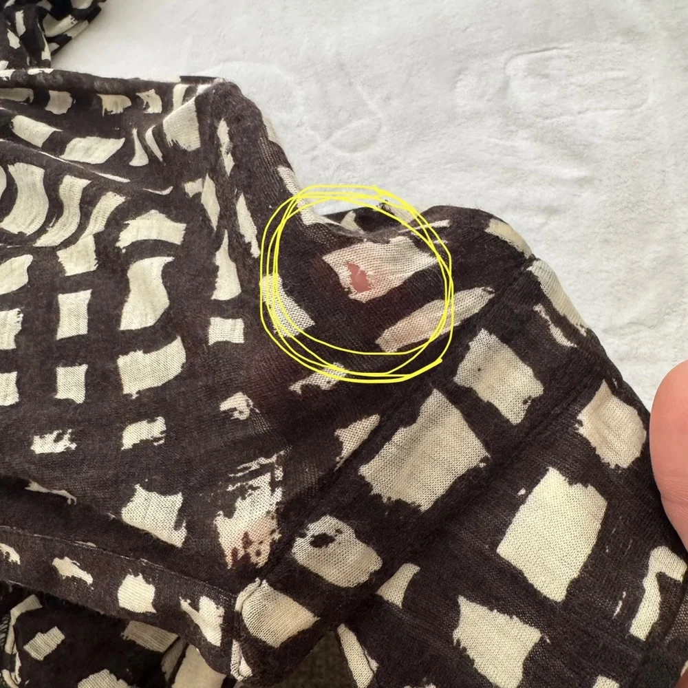 Samantha Sung Rare 100% Wool Audrey Dress Window Pane Geometric Squares Brown M - Picture 13 of 14